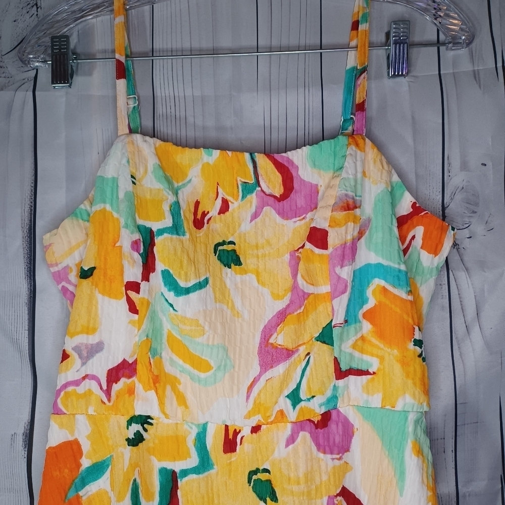 Lily Rose Floral Sleeveless Square Neck Coquette Skater Garden Party Dress - Picture 2 of 9